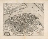 Alte Karte von Dordrecht aus der Zeit um 1652 von Gert Hilbink Miniaturansicht