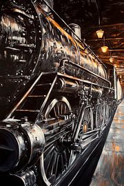 Dampfmaschine im historischen Glanz von Poster Art Shop
