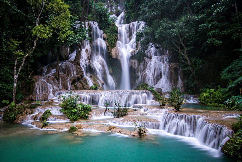 Kuang Si Watervallen van Cristina Vergara