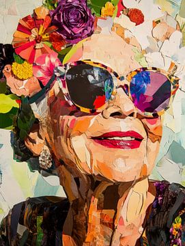 Gelach in lagen van Floral Abstractions