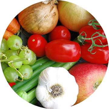 Groenten en fruit vers op tafel