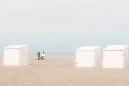 Strandhuisjes aan de kust