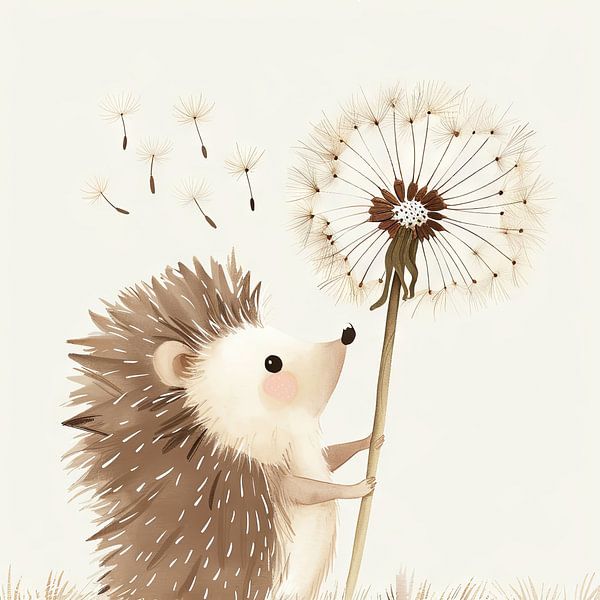 Dandelion hedgehog by Poster Art Shop
