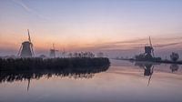 Zonsopkomst Kinderdijk van Cor de Bruijn thumbnail