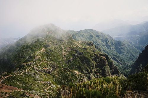 Wandelroute over hoogst berg Madeira