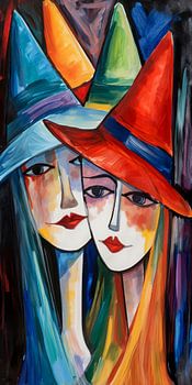 Abstrakte Gesichter Malerei