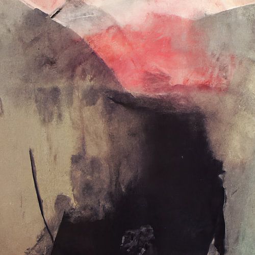 Abstract minimalism in black, white and pink