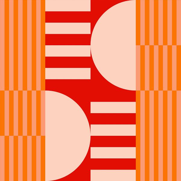 Funky retro geometric 6_1. Modern abstract art in bright colors. by Dina Dankers