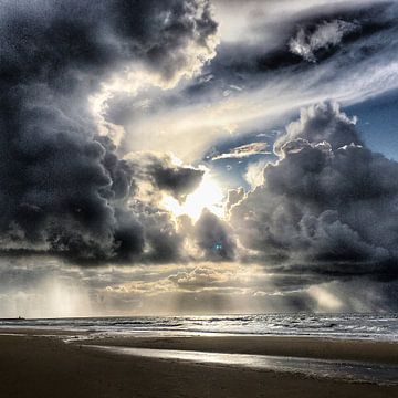 Zonsondergang bij Scheveningen