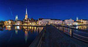 Lübeck Skyline an der Trave