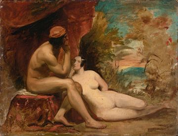 Studie voor een familie uit de bossen, William Etty