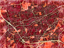 Karte von Pessac im stil 'Amber Autumn' von Maporia