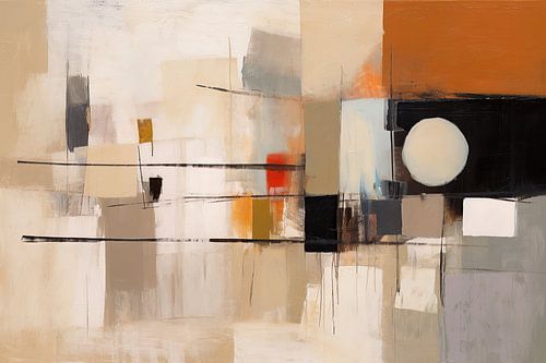 Love You to the Moon | Abstract schilderij