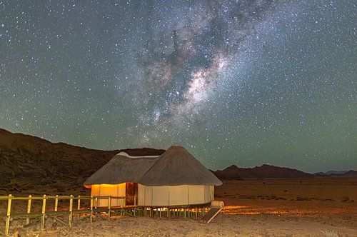 Milky Way over the Sossusvlei Dune Lodge in Namibia