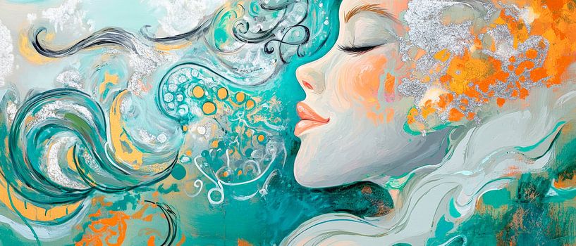 Feminine Träume – Farben der Seele  Atem der Stille – Sch von Poster Art Shop