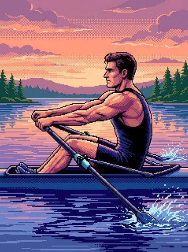 Peddelen bij zonsondergang