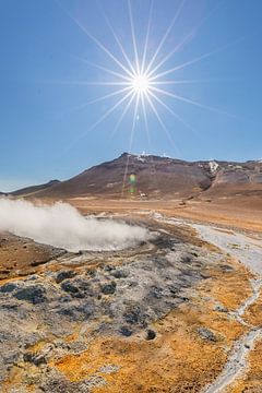 Hverir en Islande en plein soleil