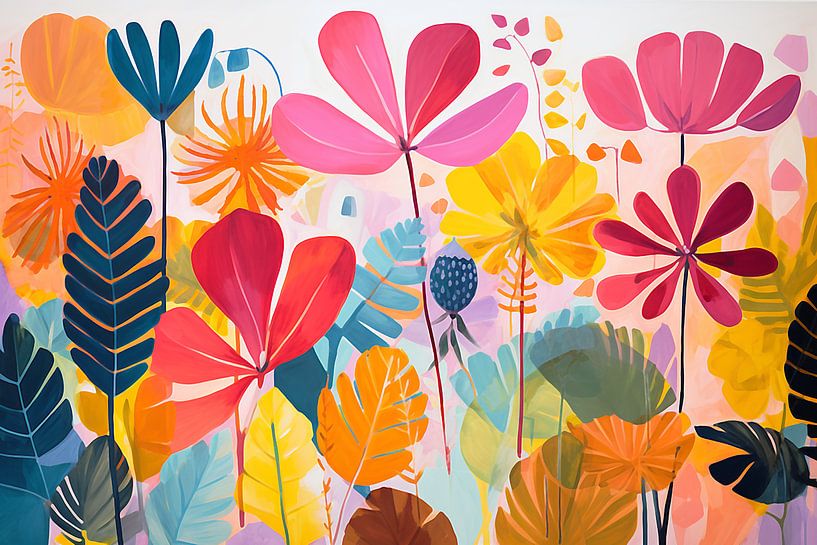 Bladeren Herfst tinten, Modern en Abstract van Caroline Guerain