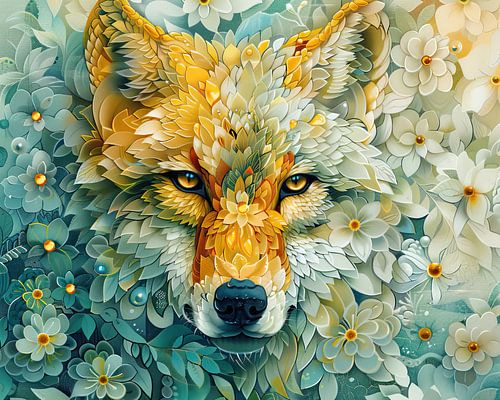 Painting Wolf Flowers