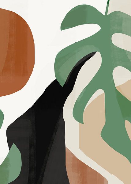 Abstract Art Tropical Leaves by ThingDesign 