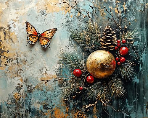 Christmas butterfly