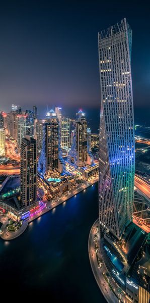 Dubai Marina sunset by Achim Thomae Photography