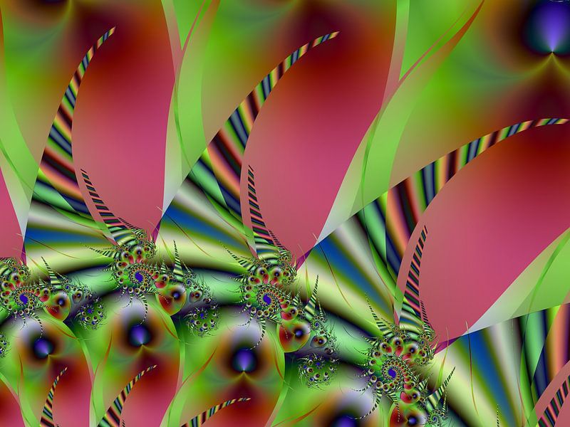 Spirale à boules Arlequin par Claudia Gründler
