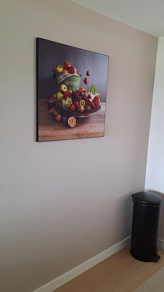 photo still life - modern horn of plenty - photo still life with bowl full of vegetables - square  by Bianca Neeleman 