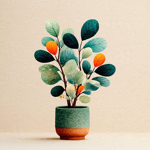 Playful Botanical Pot