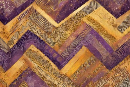 Chevron in Gold and Purple