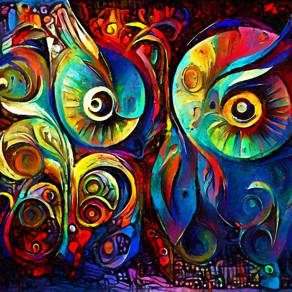 Abstracte nachtwachter van Arjen Roos