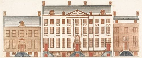 Amsterdamse grachtenhuizen aan de Herengracht, Cornelis Danckerts (II), 1696-1706