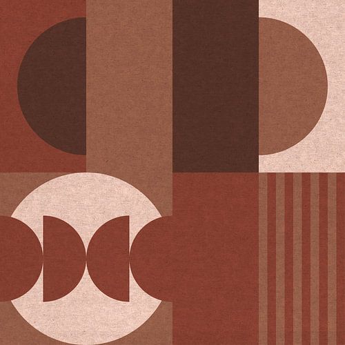 Retro Bauhaus abstract geometrisch in IV