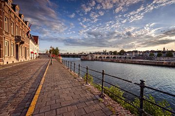 View over the river Maas at Wyck district in Maastricht by Rob Boon