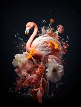 Elegant Explosion | Flamingo sur Eva Lee