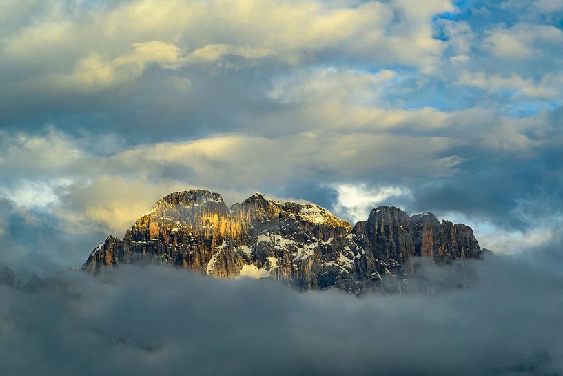 Monte Civetta mountain in the Dolomites during sunset by Sjoerd van der Wal Photography
