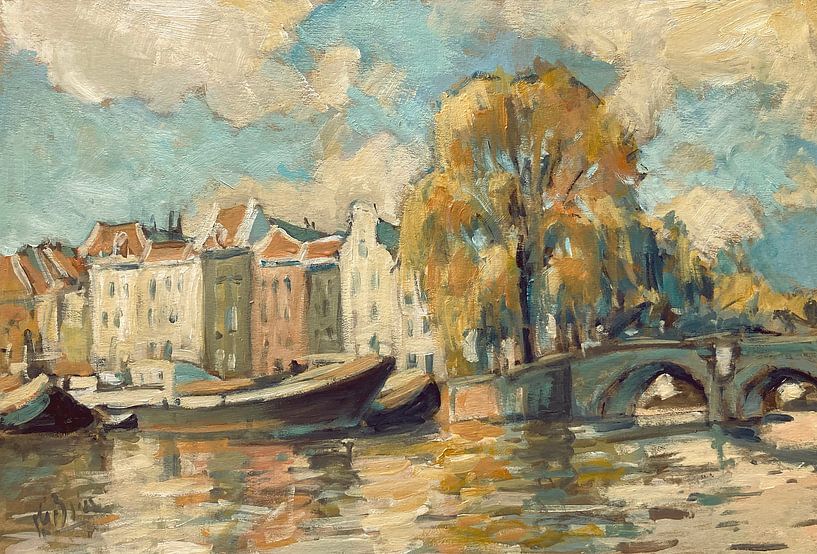 Tree along the Amstel River by Nop Briex