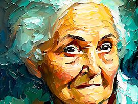 Dame met schilderij