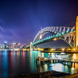 Die Skyline von Sydney bei Nacht | Panorama Australien von Ricardo Bouman