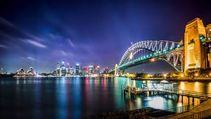 Die Skyline von Sydney bei Nacht | Panorama Australien von Ricardo Bouman Fotografie