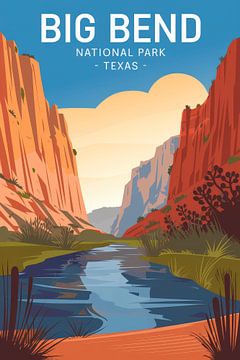 Big Bend, Texas van Poster Art Shop