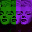 Marilyn Monroe Neon Green Colourful Pop Art PUR von Felix von Altersheim Miniaturansicht