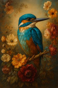 IJsvogel in Bloemenpracht van But First Framing