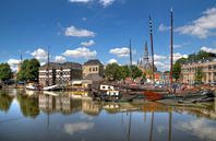 Hafen von Gouda von Jan Kranendonk Miniaturansicht