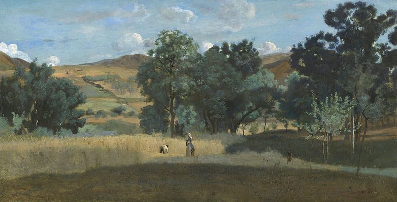 Wheat Field in the Morvan Region, Jean-Baptiste Corot by Masterful Masters