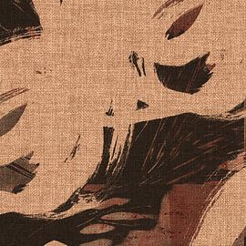 Abstrait Japandi wabi-sabi en terre cuite et beige sur Dina Dankers