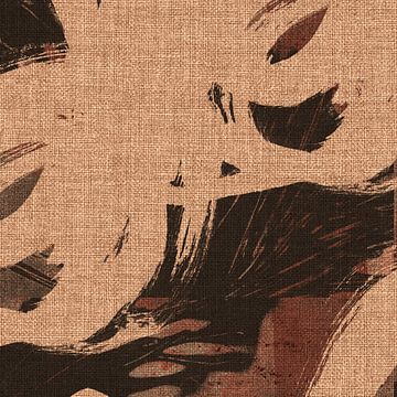 Abstrait Japandi wabi-sabi en terre cuite et beige sur Dina Dankers