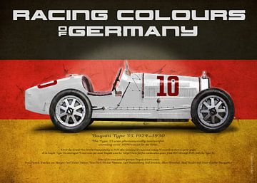 Race kleur Duitsland van Theodor Decker