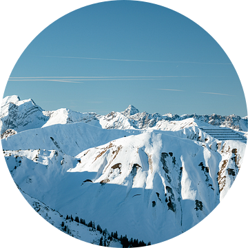 Winteruitzicht over Tirol en de Hochvogel van Leo Schindzielorz