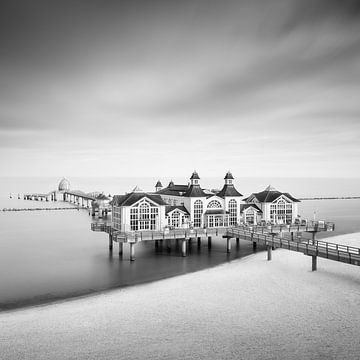 Seebrücke Sellin (b/w) von Florian Schmidt